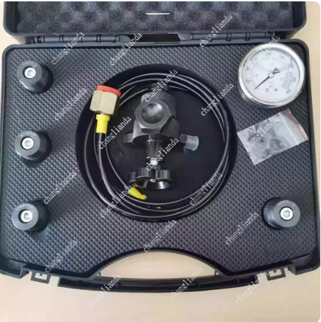 0-25MPA Pressure Gauges Test Kit Gauges Set Hydraulic Accumulator Nitrogen Charging Fill Gas Valve Five Type Adapter