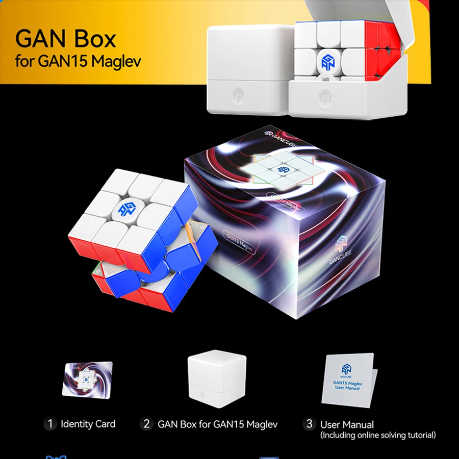 GAN 15 GANCUBE 3X3X3 GAN15 Magnetischer Zauberwürfel 3X3 Professionelle Geschwindigkeit Cubo Magico Professionelle SpeedCube Zappeln Spielzeug Smart Spiel