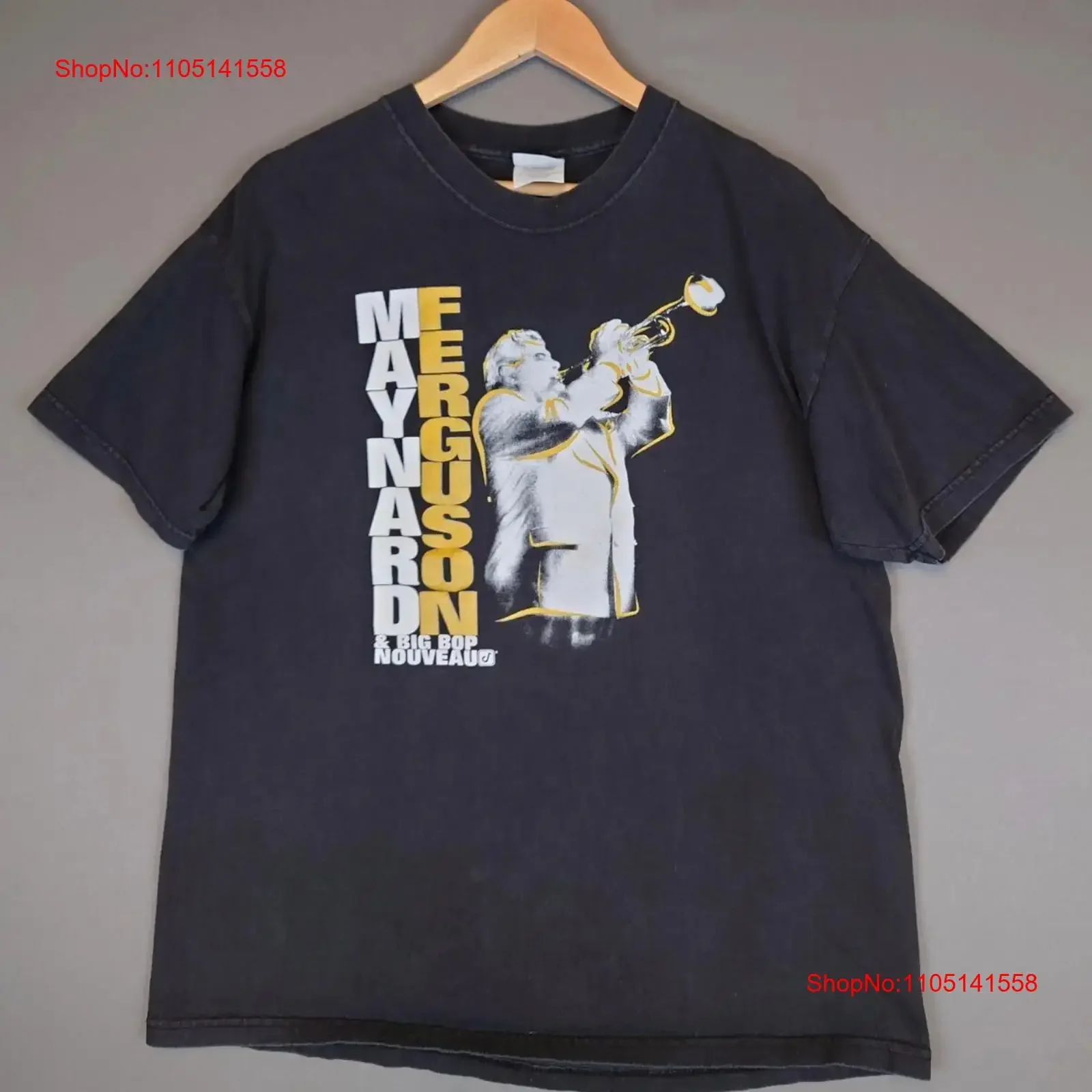 Maynard Ferguson Big Bop Noveau 2001 World Tour T Shirt Size Large Cotton vintage Washed Stylish streetwear designer clothes