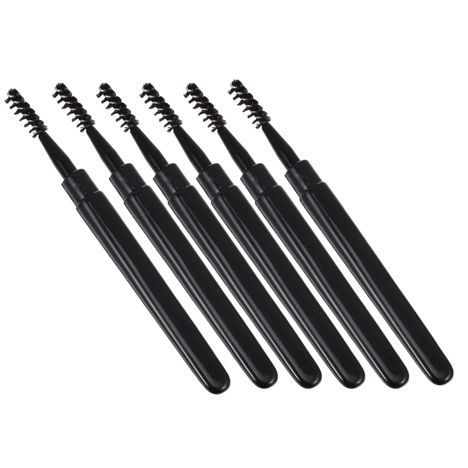 6Pcs Eyelash Brush Travel Size Plastic Fiber Eyebrow Lash Comb Eyelash Makeup Tool Mascara Applicator Eyebrow Brush
