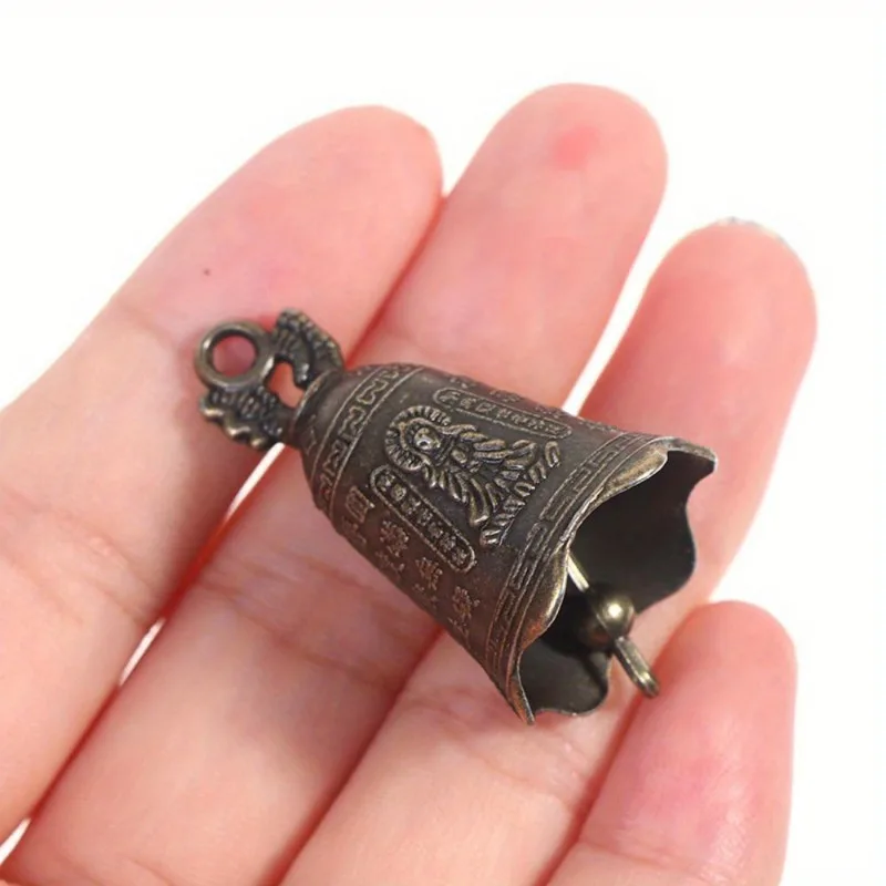 5pcs/10pcs Retro Antique Bell Mini Sculpture Pray Buddha Bell Shui Feng Bell Pendant for Home Table Decoration