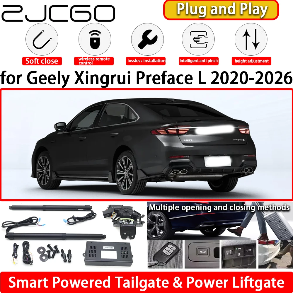 

ZJCGO for Geely Xingrui Preface L 2020-2026 OEM Automatic Electric Powered Tailgate Power Liftgate Tail Gate Lift Kit System