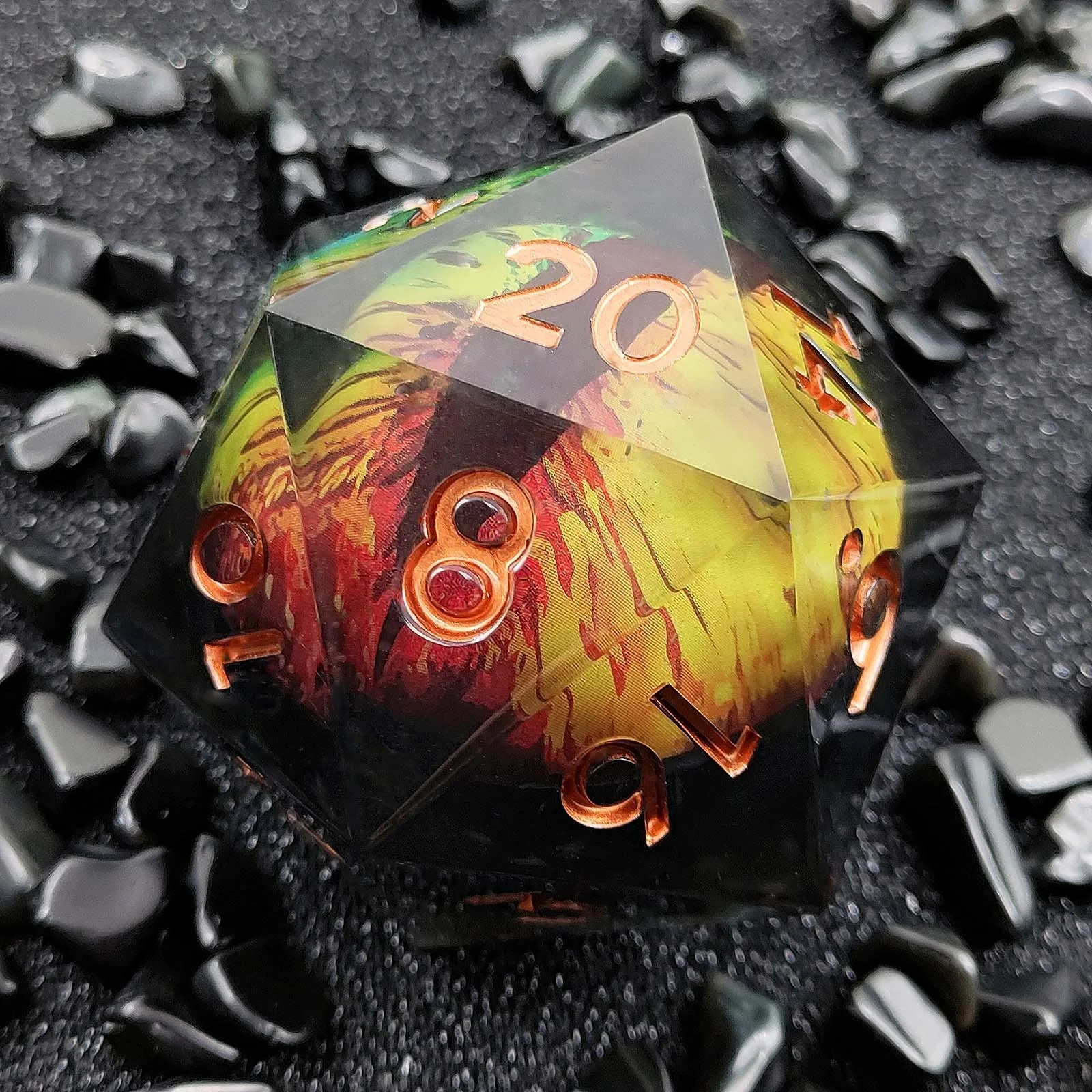 55 mm D20 Jumbo Bulk Eyes DND Eyes Dice Sharp für RPG Dungeons and Dragons Rollenspiele, Tischspiele, Requisiten, Spielzeugzubehör