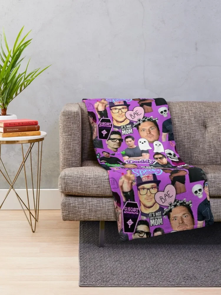 Zak Bagans cute edit Throw Blanket Polar anime Blankets