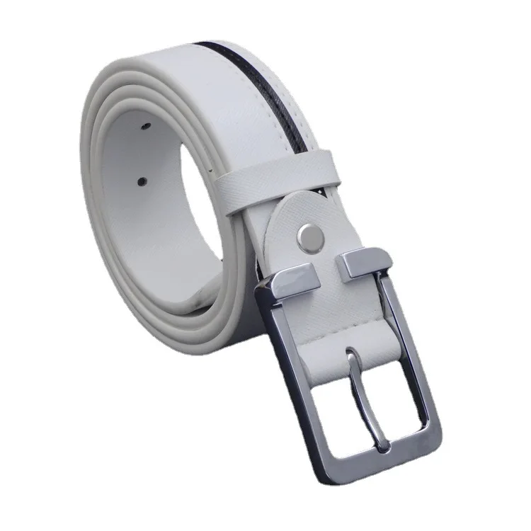 حزام رجالي بإبزيم دبوسي من الجلد الطبيعي حزام كاجوال وعصري من جلد البقر