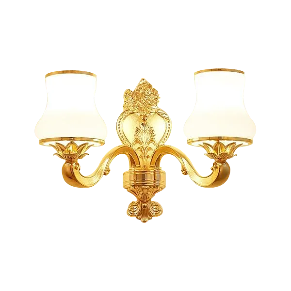 

Wall lamp medieval European elegant creative zinc alloy wall lamp living room bedroom hotel wall lamp
