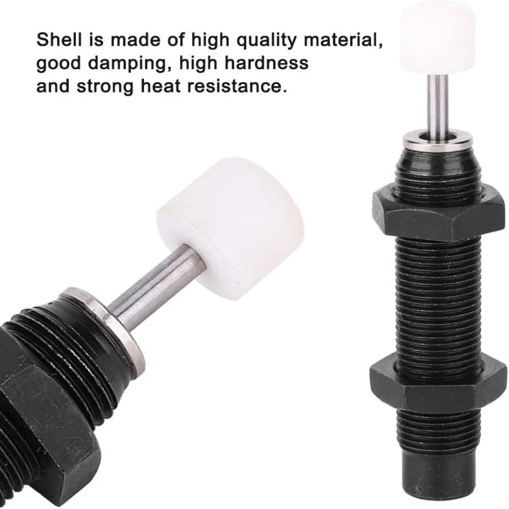 2pcs set M12x10mm Pneumatic Shock Absorber Monotube Stroke Mini Shock Absorber Oil Buffer Metal Construction