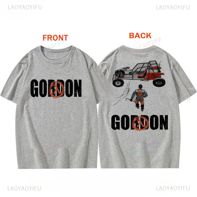 Camiseta نصف الحياة 2 قميص صرخة الخوف خمر كبير جوردون فريمان صمام لعبة فيديو الترويجي الشارع الشهير Harajuku Camisa الملابس