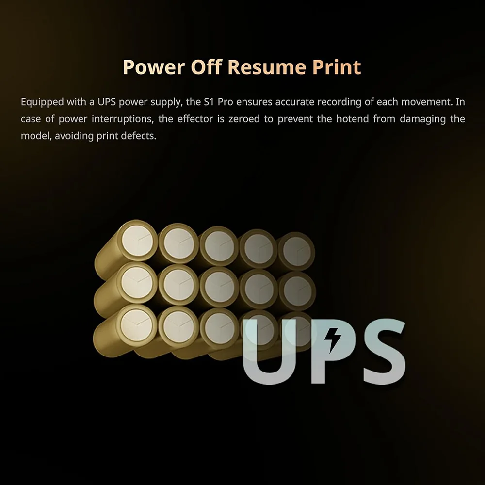 طابعة FLSUN S1 Pro 1200 مم/ثانية فائقة السرعة Delta ثلاثية الأبعاد Al Detection التسوية التلقائية كليبر البرامج الثابتة 350 ℃   ميتال هوتيند 320*320*430 ملم #6