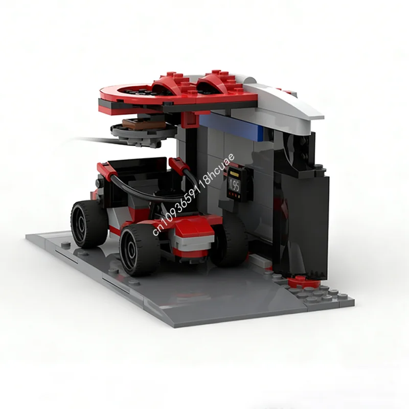 162 pçs moc carro lavagem cidade modelo blocos de construção tijolo diy criativo montar aniversário brinquedos modulares presentes natal