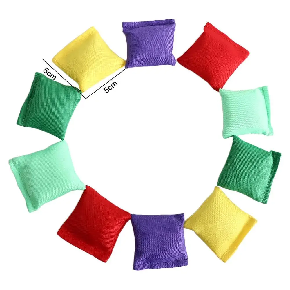 Bolsa de arena para padres e hijos, juguetes para lanzar, juegos interactivos de entrenamiento físico, Mini bolsas de frijoles, bolsa de arena, 10 unids/set, juguetes para deportes al aire libre
