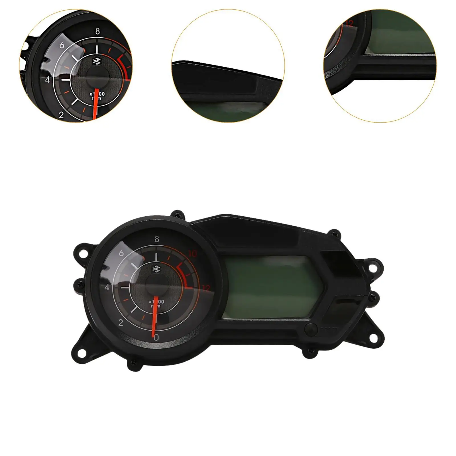Motorcycle Gauge Cluster Tachometer Compatible Speedomter for Pulsar 135 Supplies Sturdy Direct Replace Easy to Install