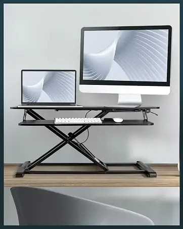 desk riser on desk