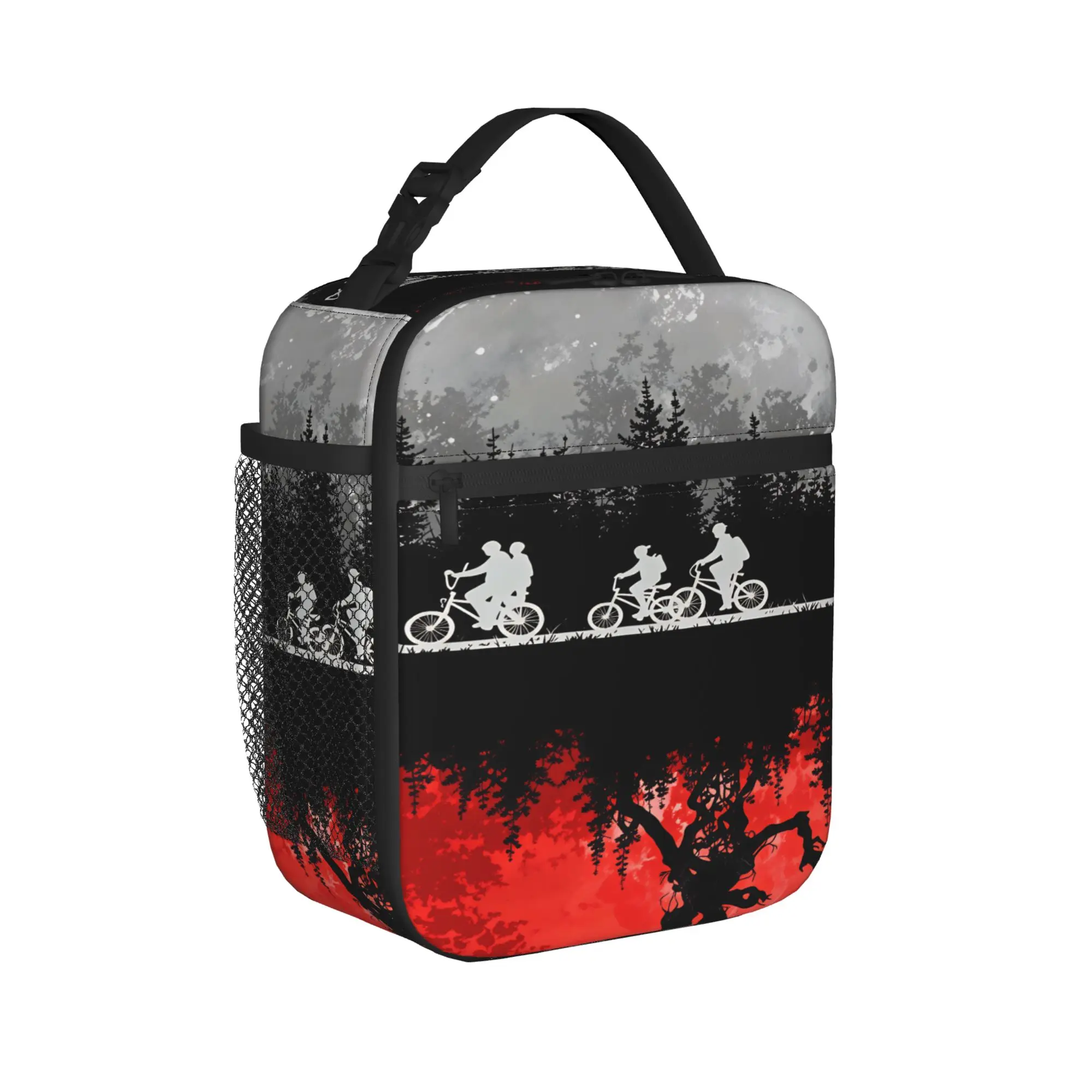 Demogorgon Starry Night  Lunch Bag  Office Lunch Box For Girls Cute Print Thermal Lunch Bags Waterproof Portable Cooler Bag