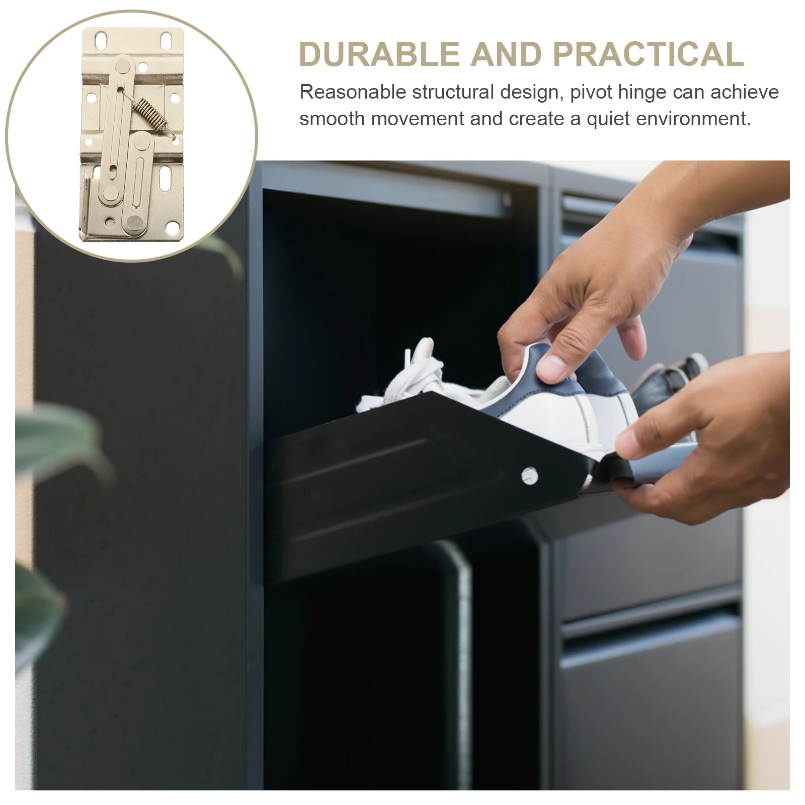 

2Pcs Spring Hinges 45 Degree Pivot Hinge for Sink Base Tip Out Tray Soft Close Cabinet Door Hardware Tip Out Tray Hinges