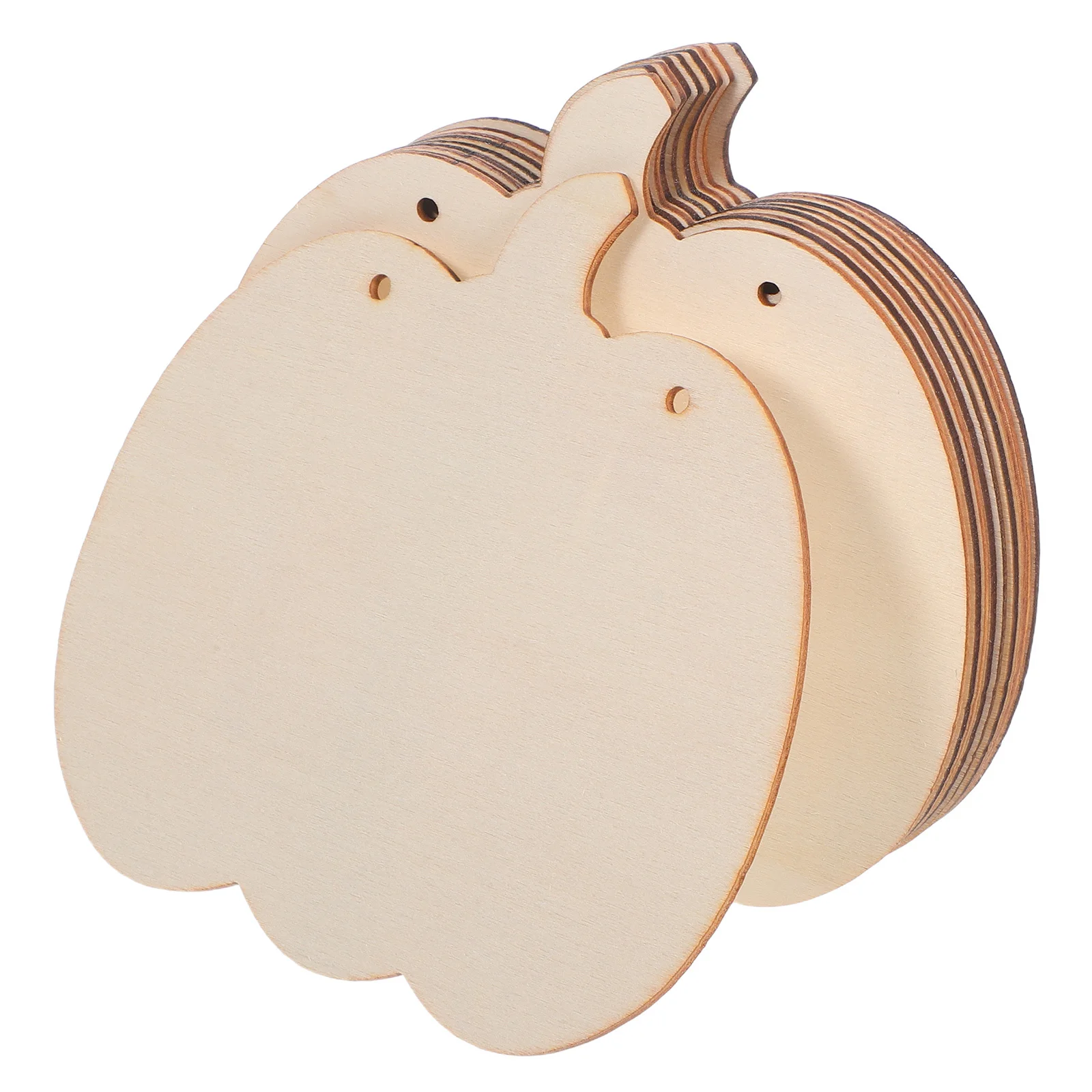 

12Pcs Unfinished Wooden Pumpkin Shapes Halloween Craft Chips DIY Wood Slices for Home Bedroom Hotel Decoration