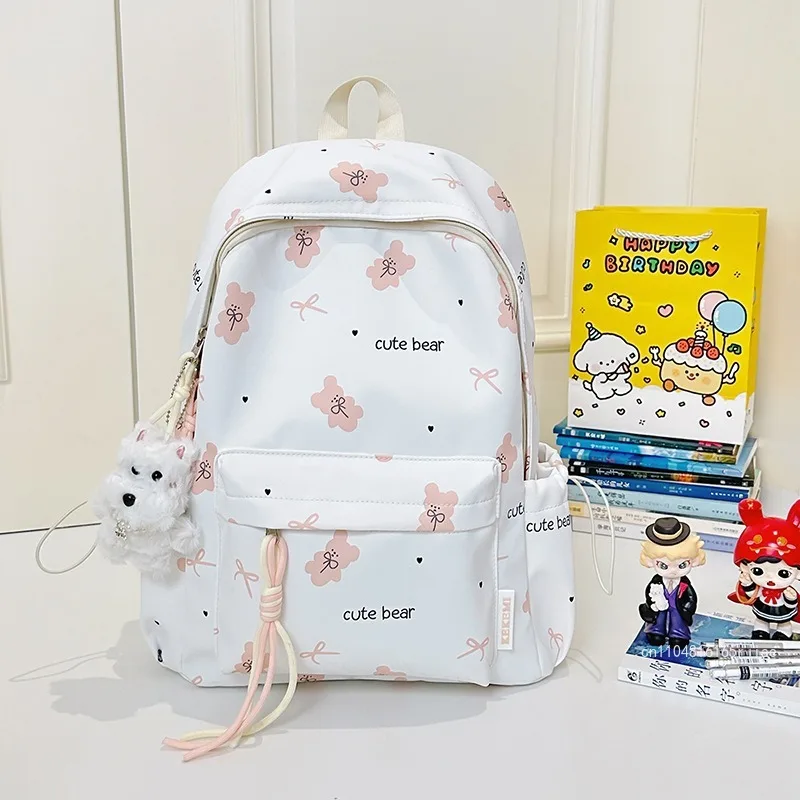 New Lightweight Women's Backpack Fashion High Quality Student Backpack Cartoon Versatile Large Capacity Girls' Travel Backpack