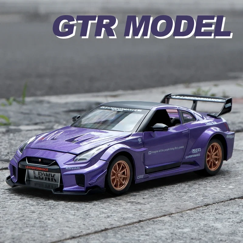 1:24 Nissan GTR CSR2 Skyline Ares Diecasts & Toy Vehicles Metal Toy Car Model High Simulation Pull Back Collection Kids Toys