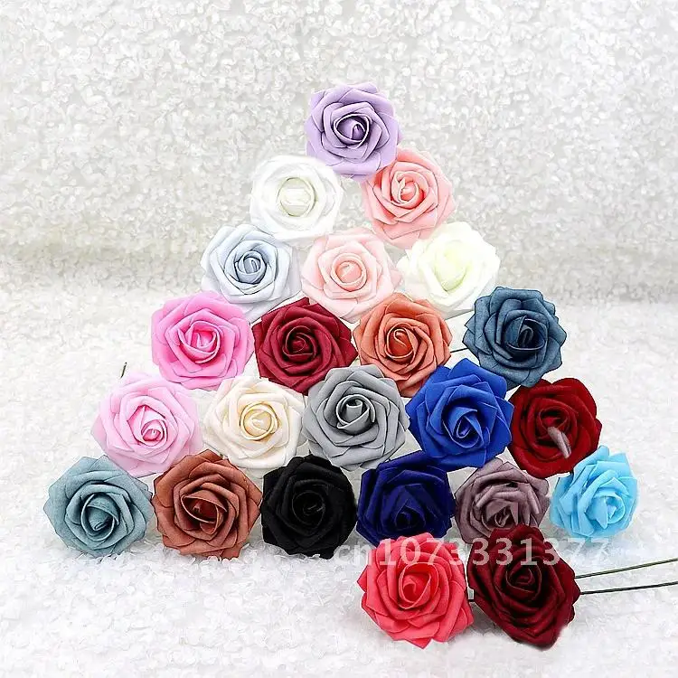 

Artificial Flower 8cm Large Rose for Wedding Party Home Office Decor Fake Rose Flower 16cm Stem Wed Valentine's Day Decorations