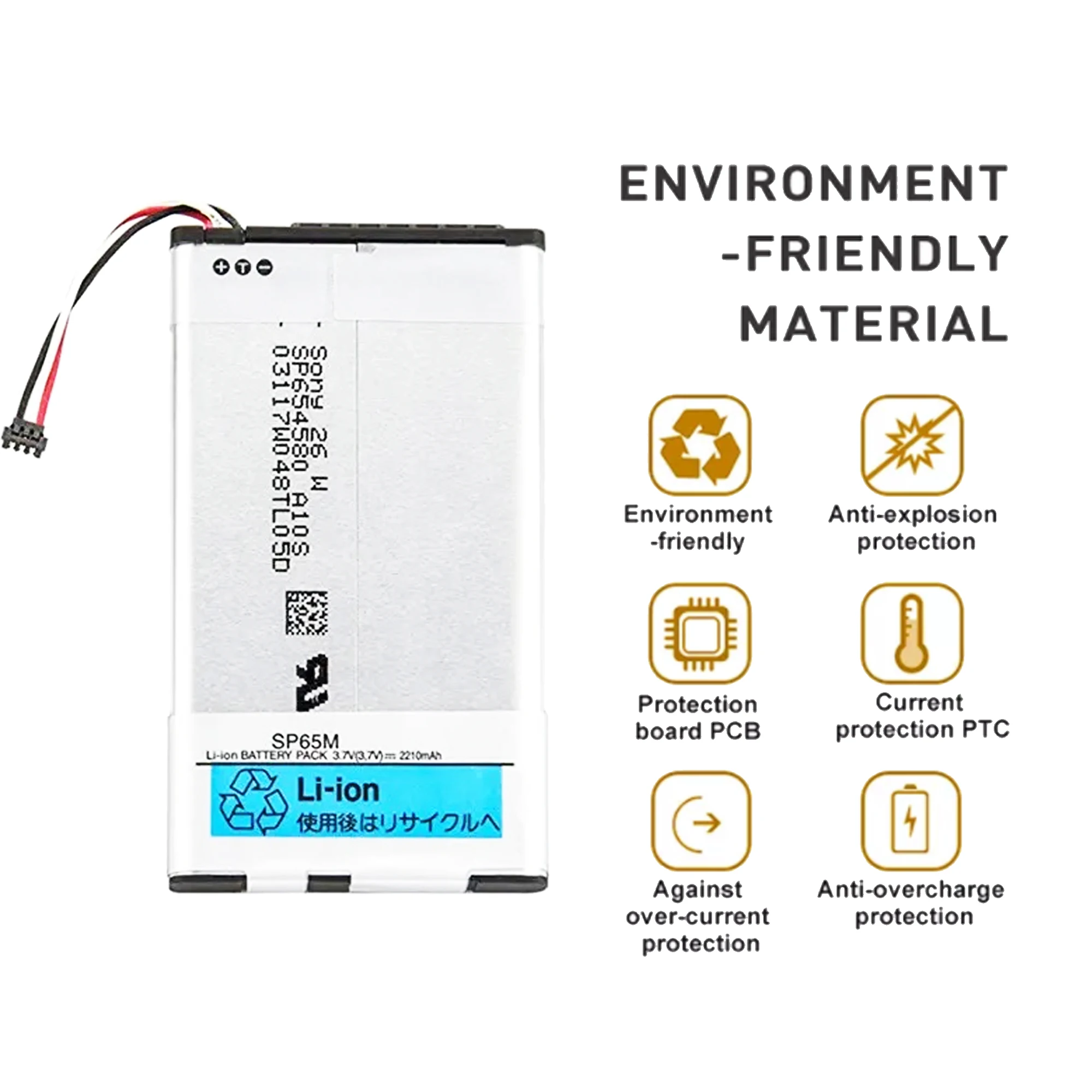 SP65M Battery For Sony PSV VITA PSVITA 1000 psv1000 PCH-1001 PCH-1101 Repair Part Original Capacity Batteries Bateria