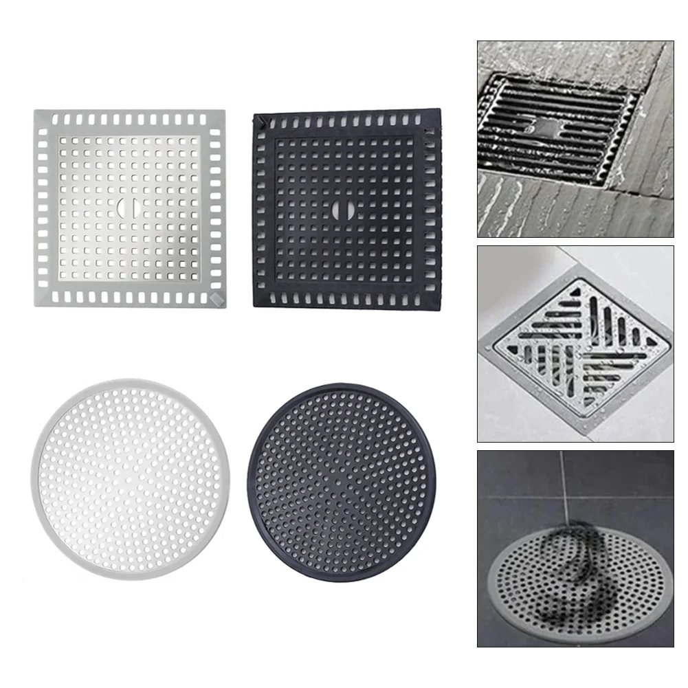 1Pc Kitchen Sink Strainer Anti Clogging Stainless Steel Floor Drain Floor Waste Drain Cover Round Square Bathroom Drain Stoppers