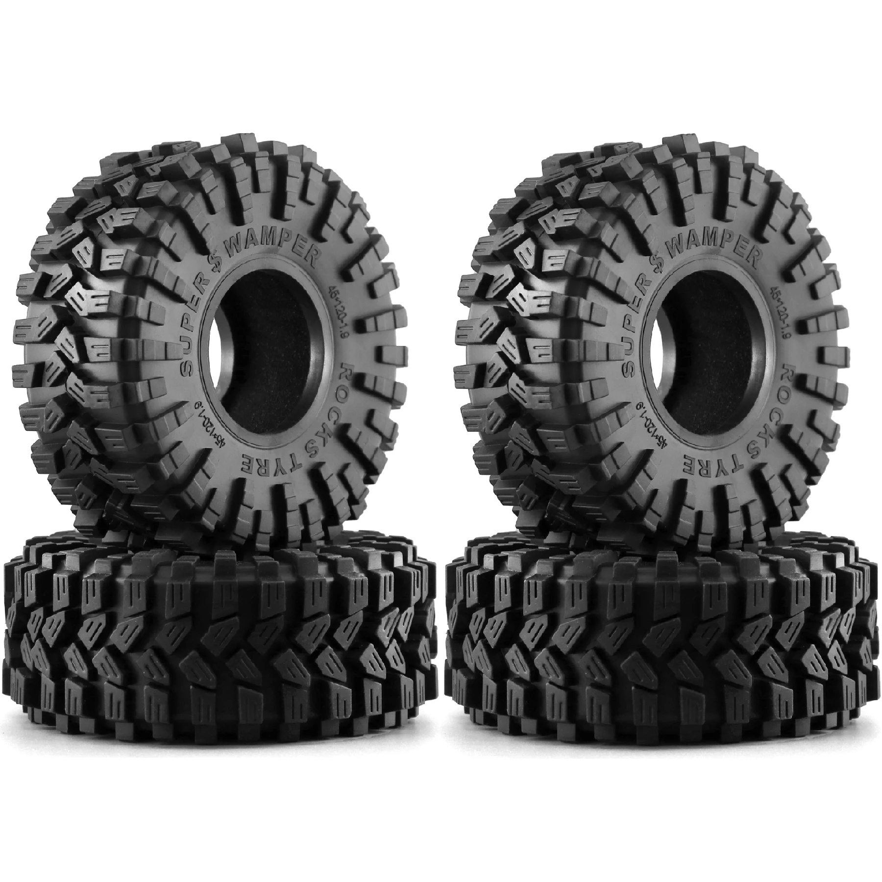 

RED SPIDER 4Pcs 1.9 inch Rubber Tire Wheel Tyre for Axial SCX10 90047 SCX10 III SCX10 Pro AXI03007 Redcat Gen8 TRX-4,4PCS