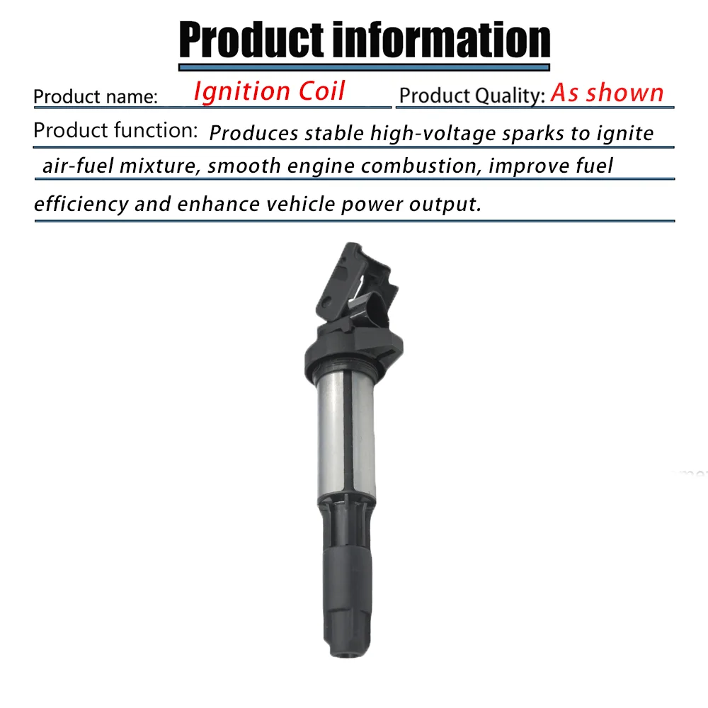 4pcs 12131712219 Ignition Coil For BMW 1 3 5 6 7 X3 X5 Z4 E46 E53 E65 E66 E67 E81 E83 E85 E90 E39 OE 0221504100 UF522 0221504464