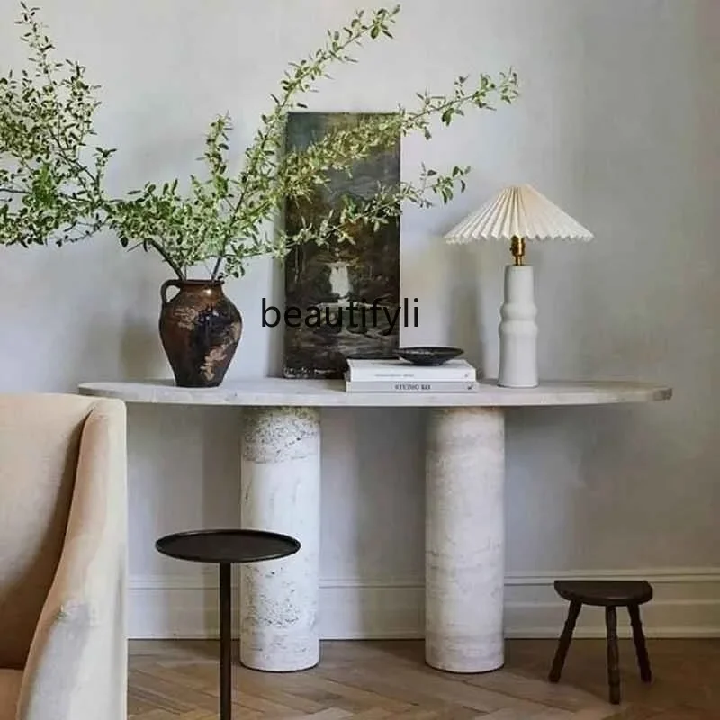 

Natural marble entrance platform, medieval retro style entrance table, cave stone entrance table, aisle, case9344