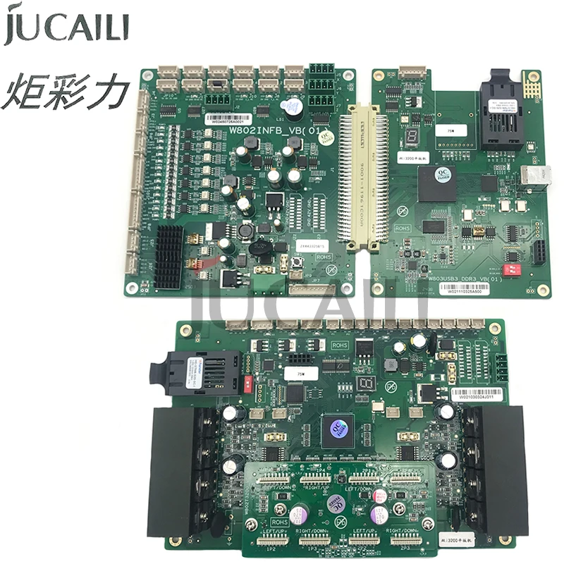 

Комплект плат JCL Wellprint i3200 для печатающей головки Epson i3200 (двойные головки) для принтеров DTF/планшетных принтеров i3200: плата каретки, основная плата