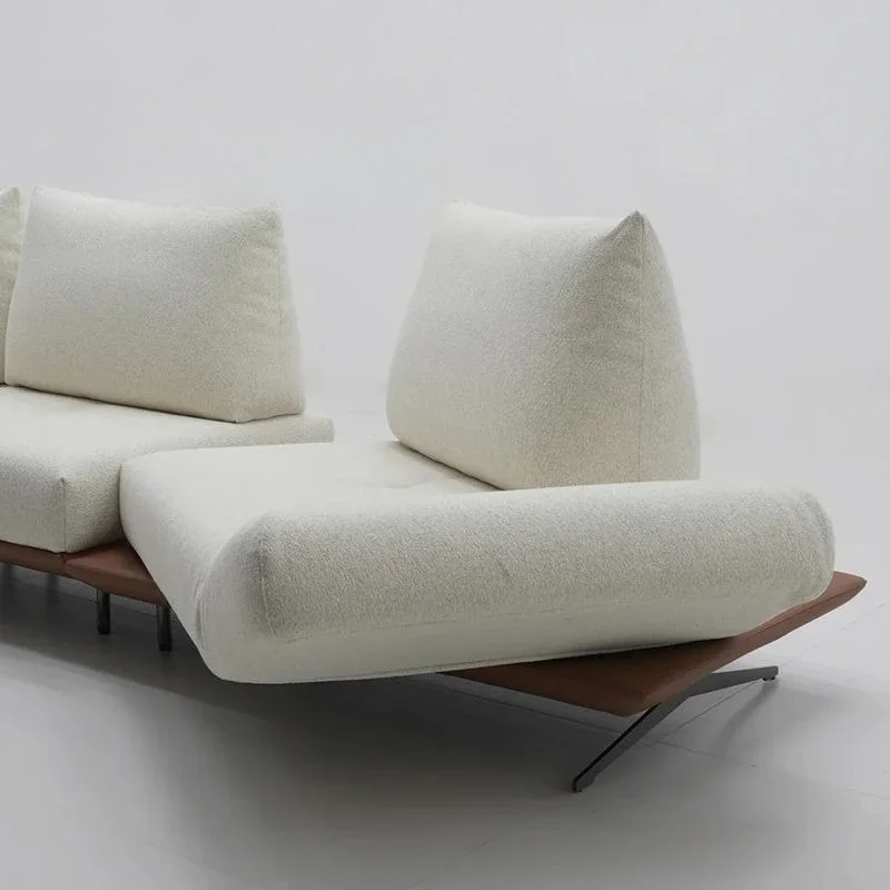 Variety Dynamic Island Sofa Italian, Modern Simple Living Room Multifunctional, Rotating Combination Fabric Sofa