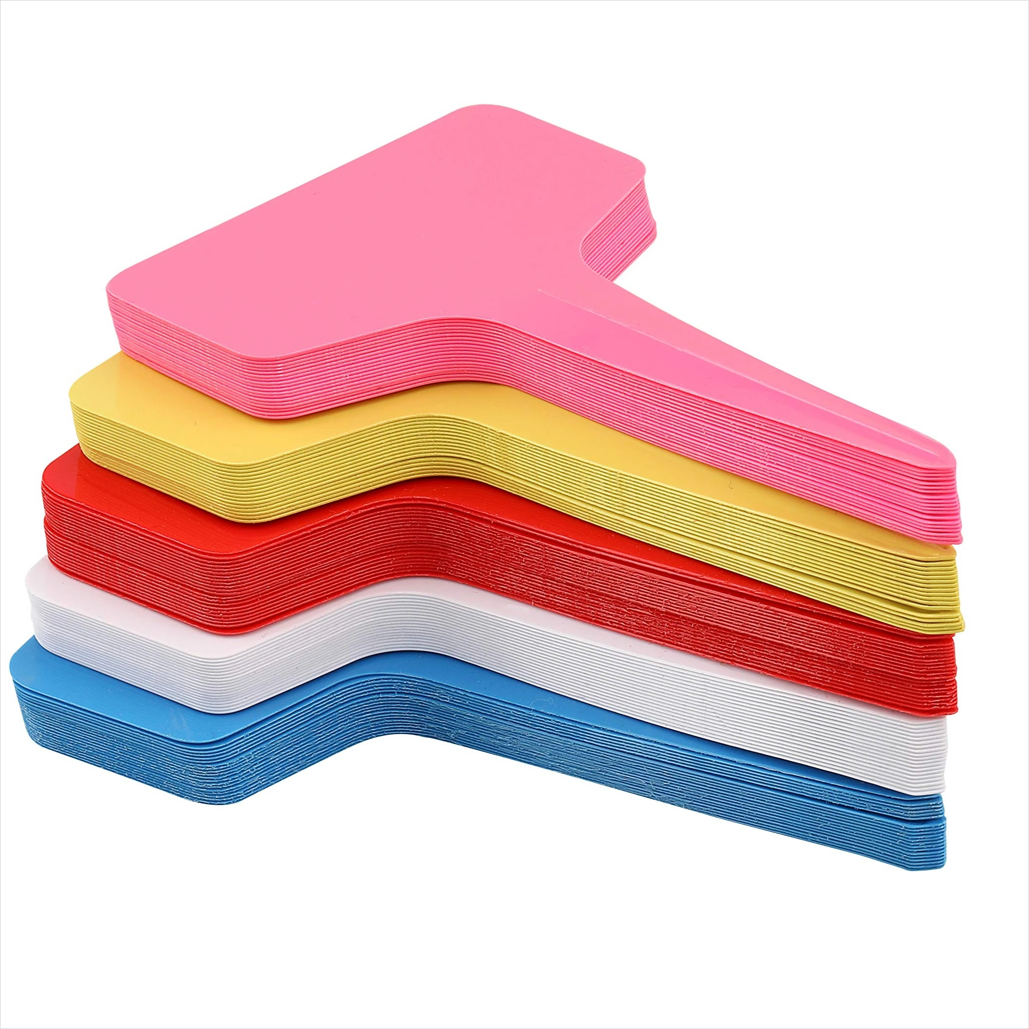 100 Pcs Red Plant labels,Plastic Plant T-Type Tags Nursery Garden Labels