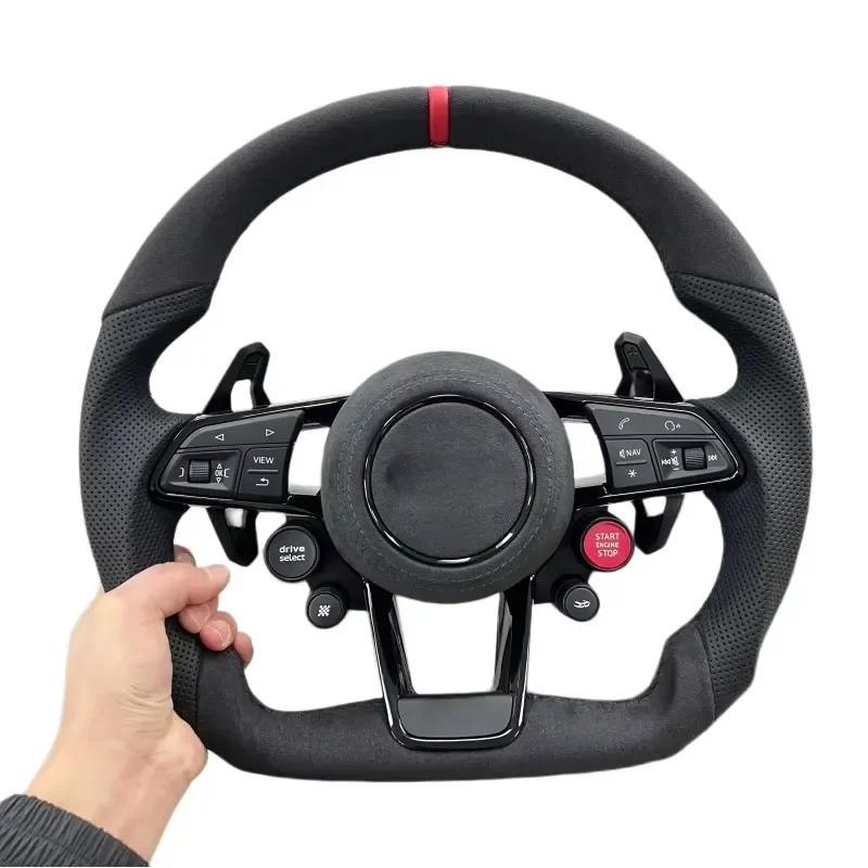 Suitable for R8 Steering Wheel Assembly A3/A4L/A5/A6L/A7/Q2/Q3/Q5/S4/S5/S7 Flat Bottomed Sport Carbon Fiber Steering