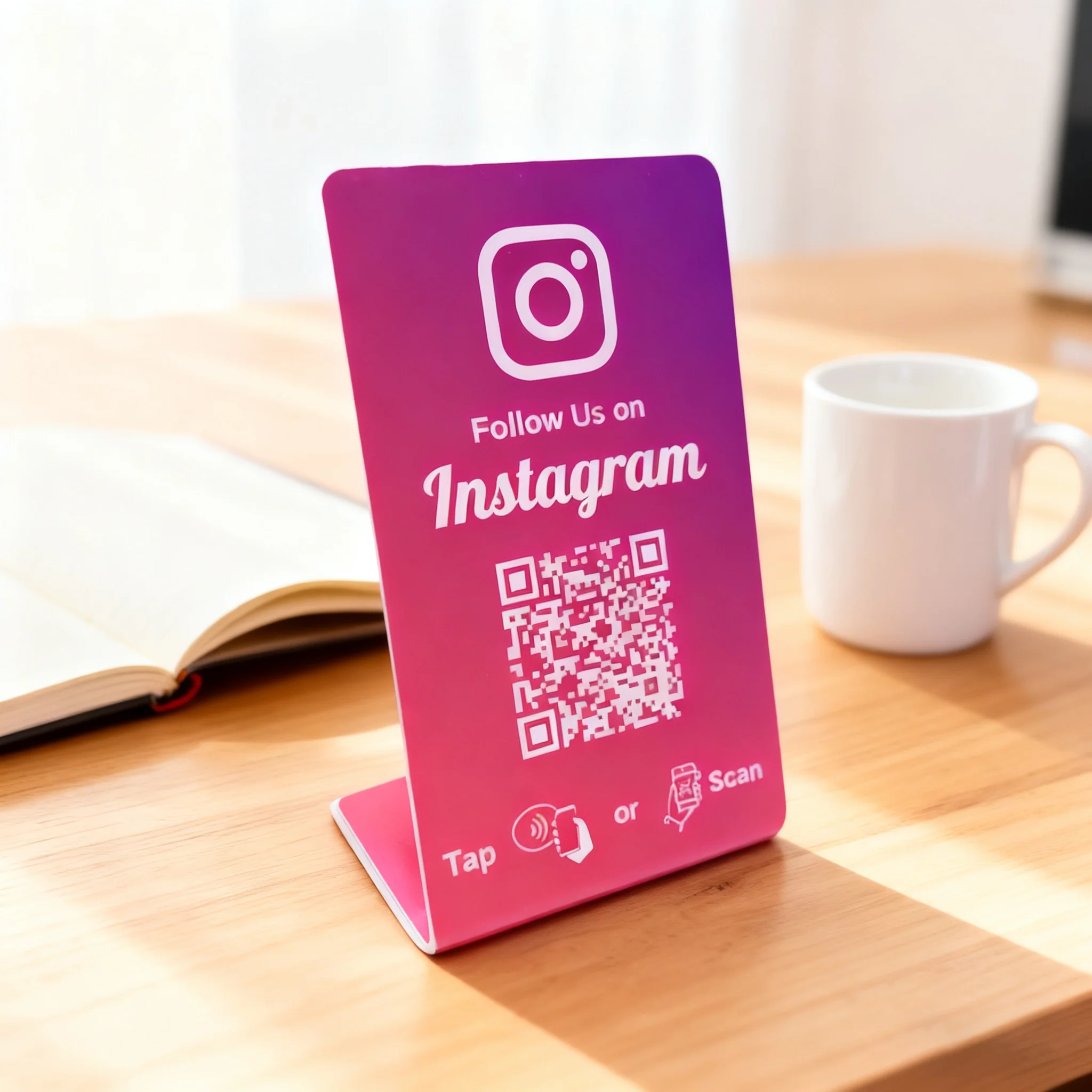 NFC 215, programmierbarer QR-Code, Google Review Card, NFC-Stationstisch, NFC, Instagram, Facebook, TK-Karte, stehende Markenhalterung