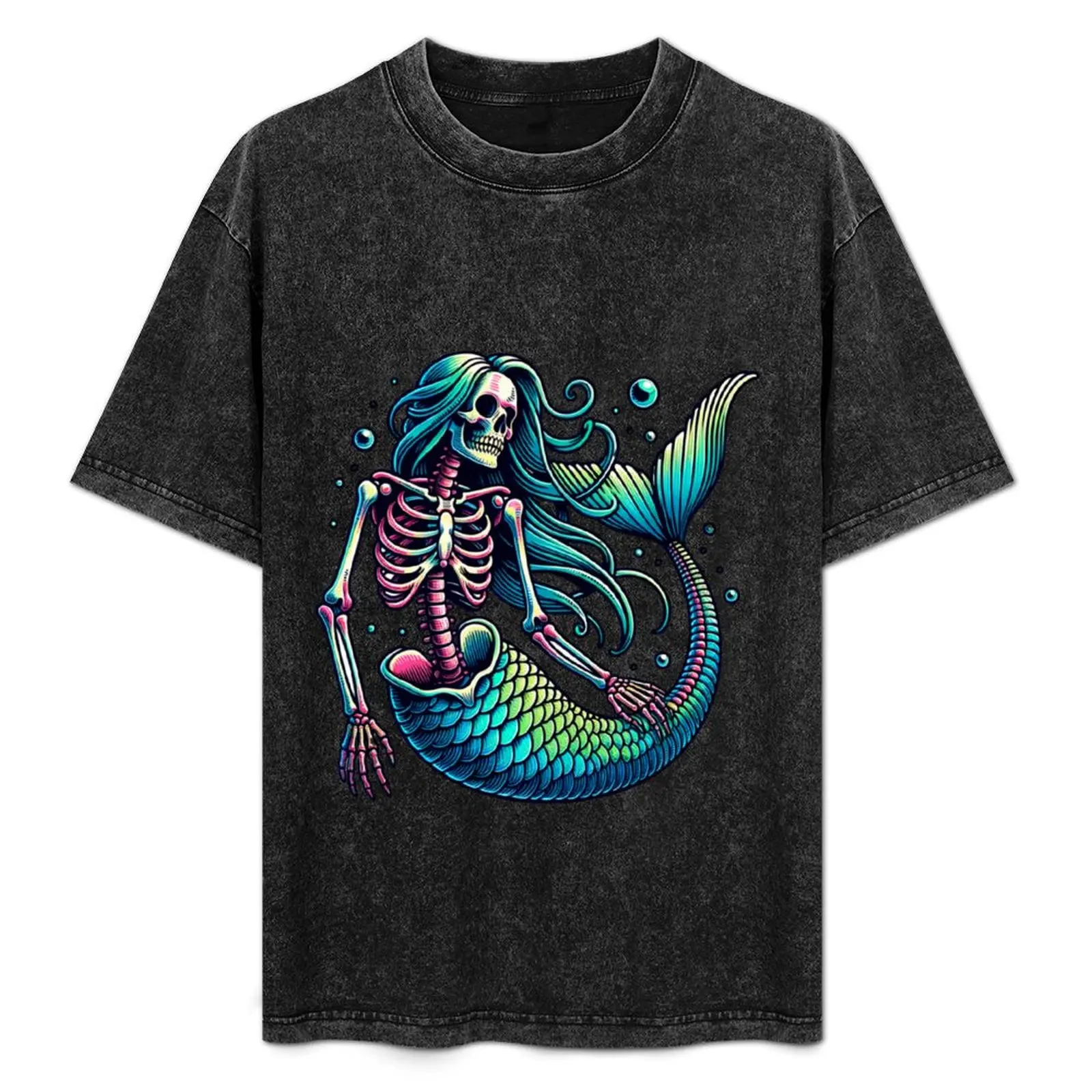 

Skeleton Mermaid T-Shirt luxury t-shirt vintage t shirts compression shirt men