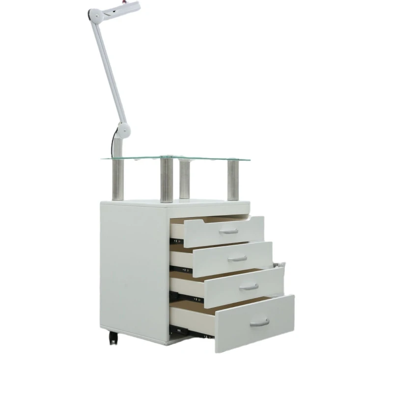 

Beauty trolley tool cart LED cold light disinfection cabinet