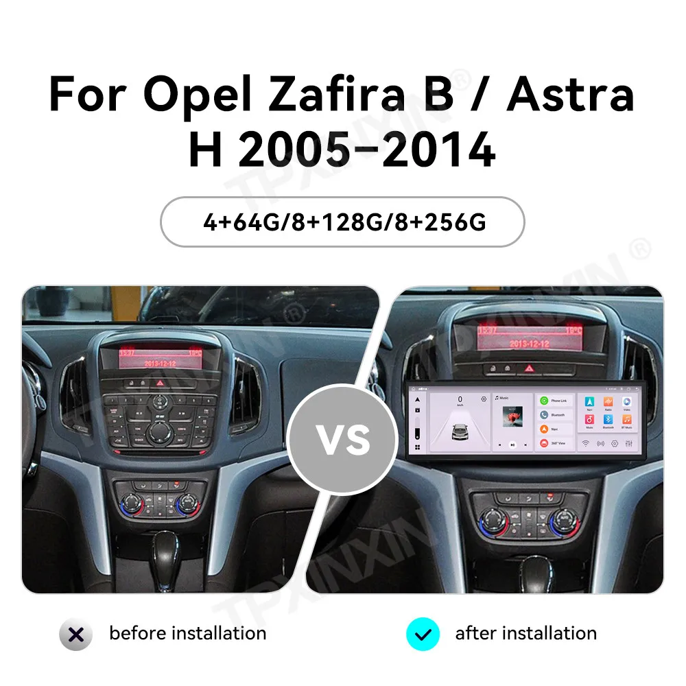 For Opel Zafira B Astra H 2005–2014 Android Car Radio Multimedia Video Carplay Autoradio Stereo GPS Navigation Head Unit