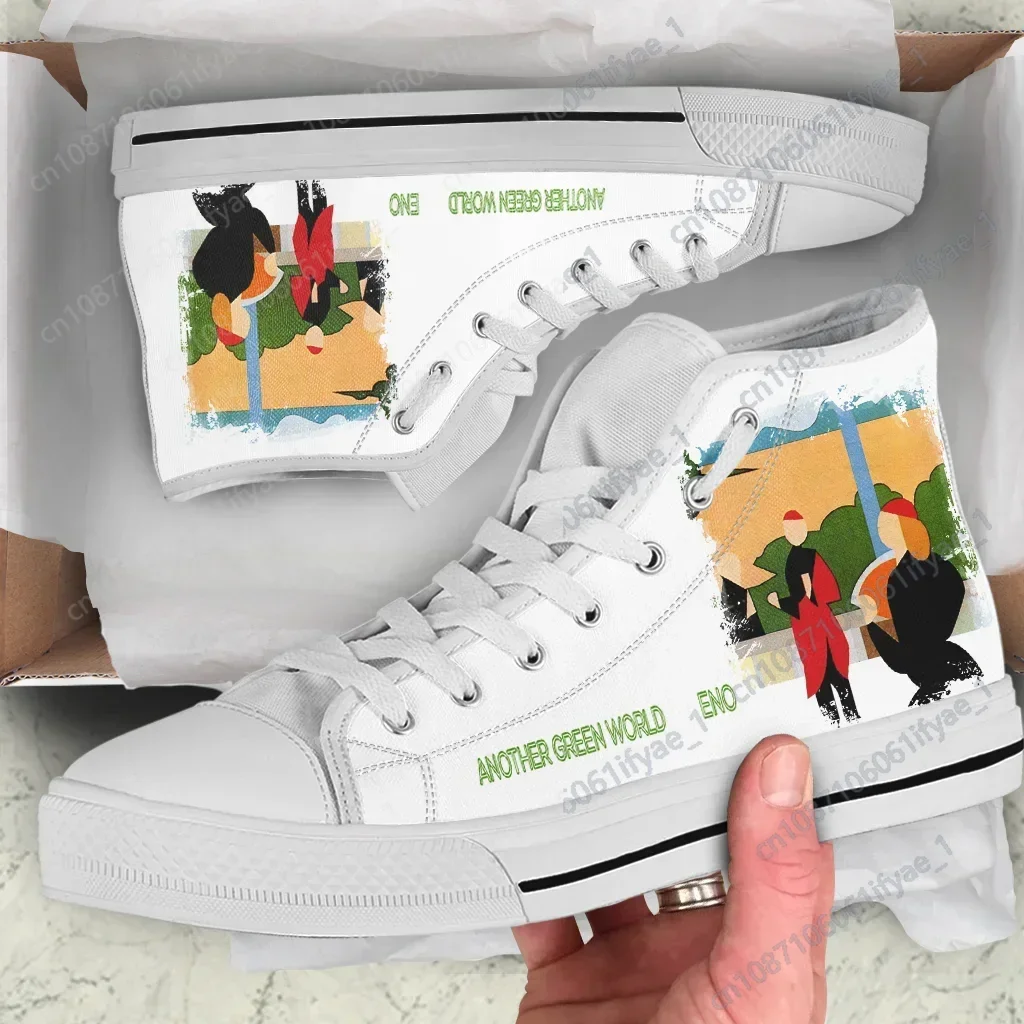 

Hot Brian Eno Another Green World Man Woman High Quality High Help Canvas Shoes Lightweight Latest Sneakers Casual Board Shoes