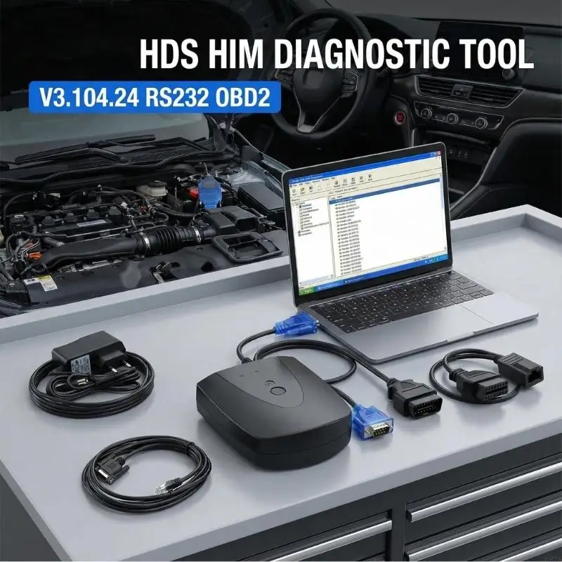 HIM HDS 104.24 OBD2 Programmer Tool OBDII Car Diagnostic Tool Coding Support Multiple Language