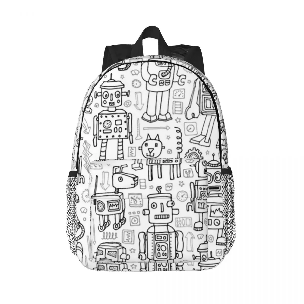 

Robot Pattern Fun Pattern By Cecca Designs Backpack Daypack Boys Girls BookBag Shoulder Bags for Men Women Kids School Bag