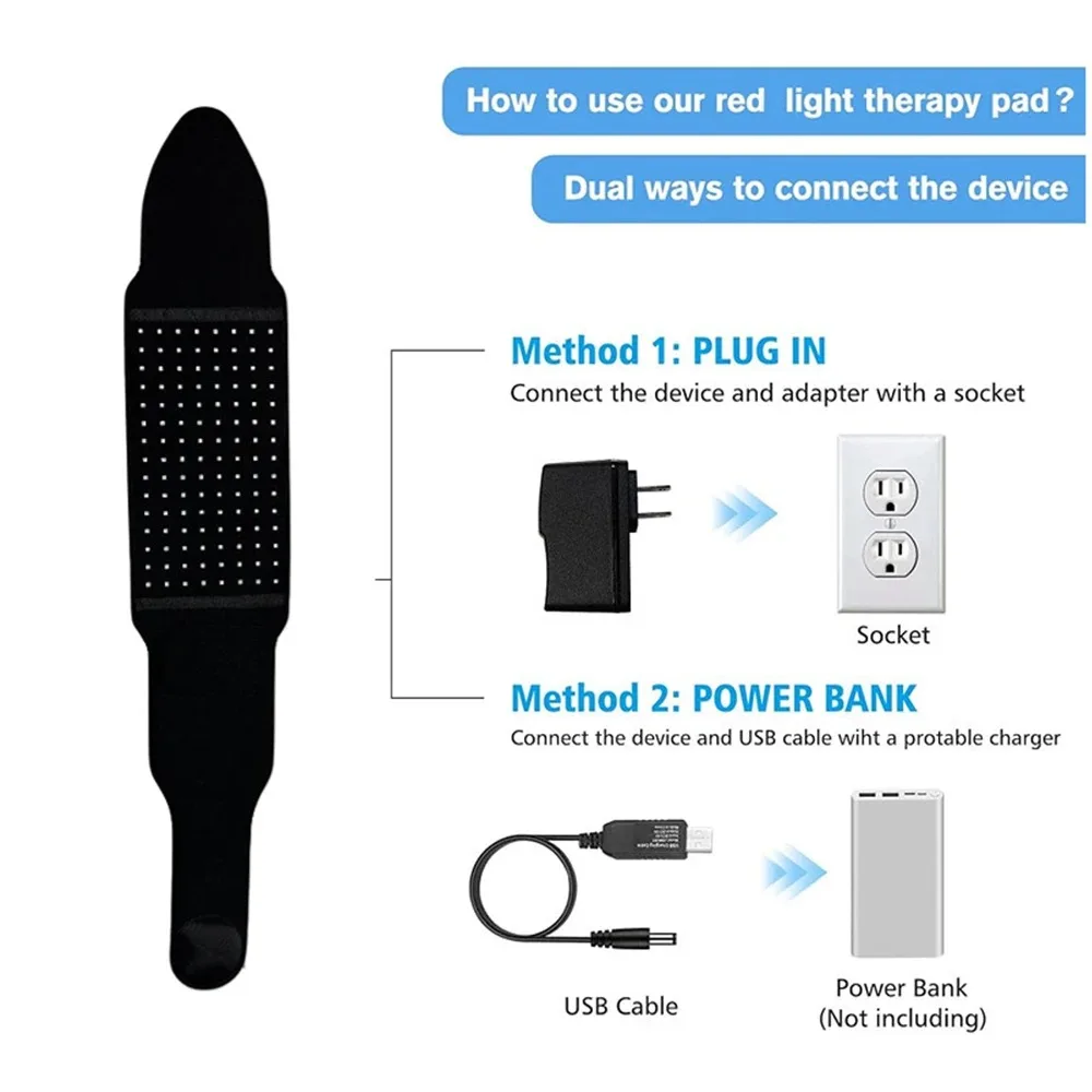 LED Red Light Belt 850nm and 660nm Infrared Light Pad for Relieve Back Waist Shoulder Knees Joints Fatigue Burning Fat Slimming view 6