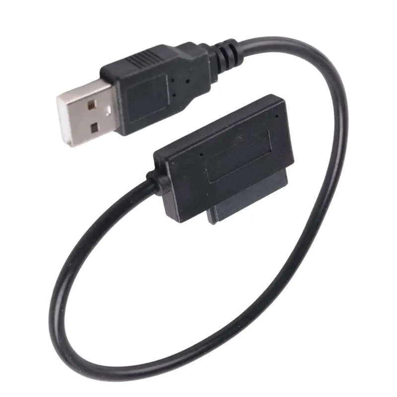 A41Z-USB Adapter PC 6P+7P CD DVD Rom SATA To USB 2.0 Converter Slimline Sata 13 Pin Drive Cable For PC Laptop Notebook