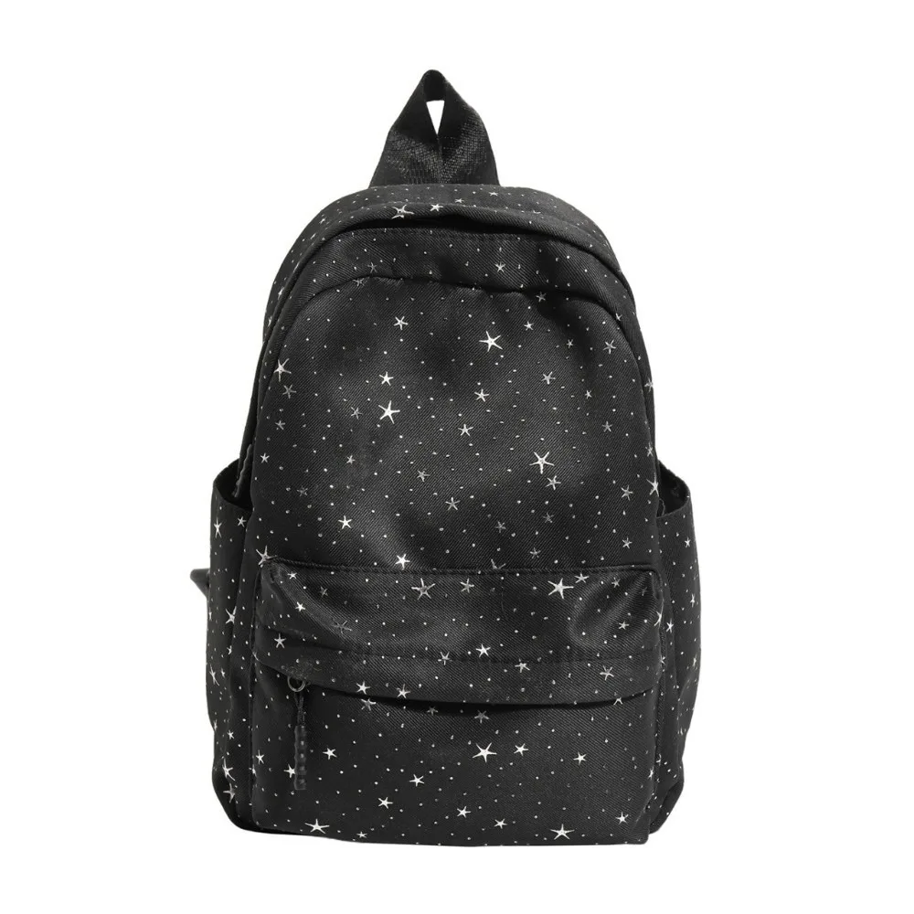Laptop Bag Print Star Backpack Large Capacity College Style Nylon Backpack Korean Style Shoulder Bag Students School Bag Gift