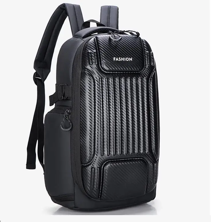 New Carbon Fiber Sports Biker Riding Bag Multifunctional Waterproof Hard Shell Backpack Men's Outdoor Casual Student Laptop Bag
