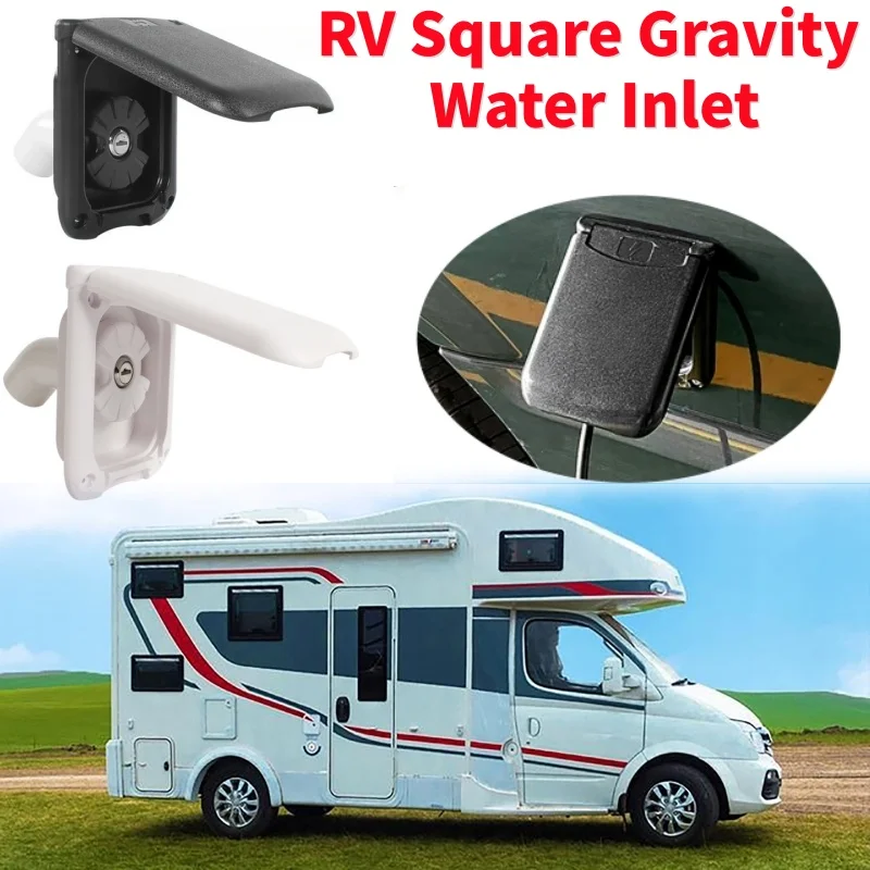 

Квадратный гравитационный впускной отверстие для воды на колесах, магнитная крышка, пылезащитный впускной отверстие для воды с замком и 2 ключами, подходит для автофургонов, караванов и моторов