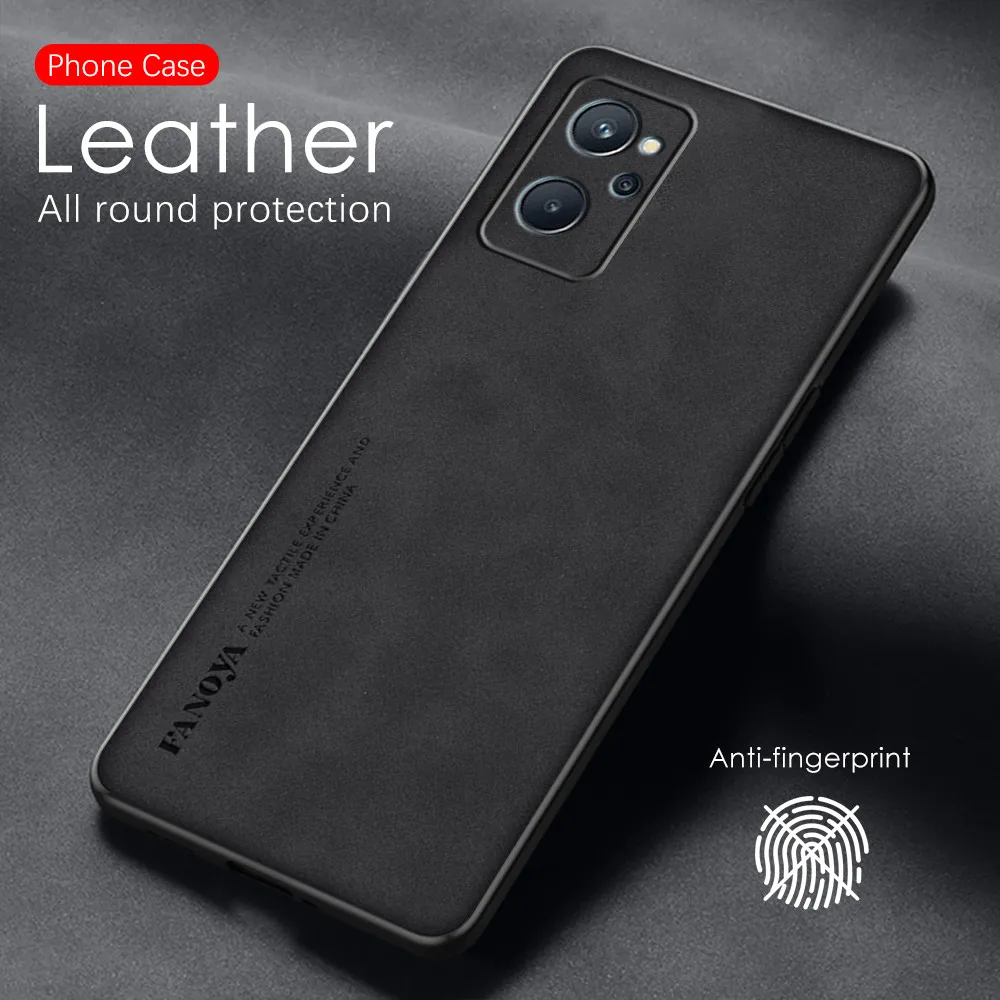 For Realme 9i 4G Case Sheepskin Texture Leather Back Cover Realme9i Realmy 9 i i9 RMX3491 6.6