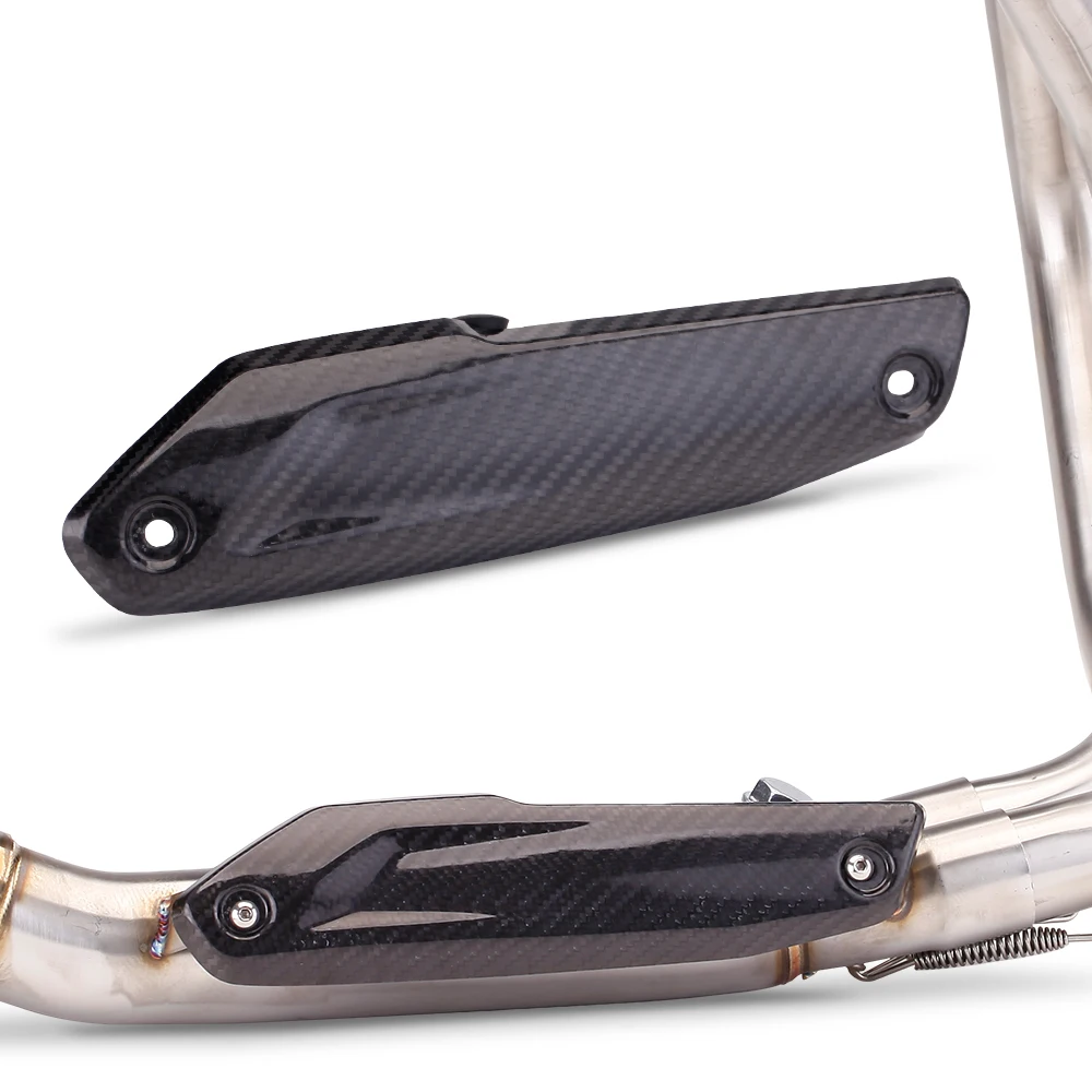 For  F900XR Stainless Steel Front Mid Link Pipe New Condition Carbon Cover Slip-on Exhaust for Motorcycle