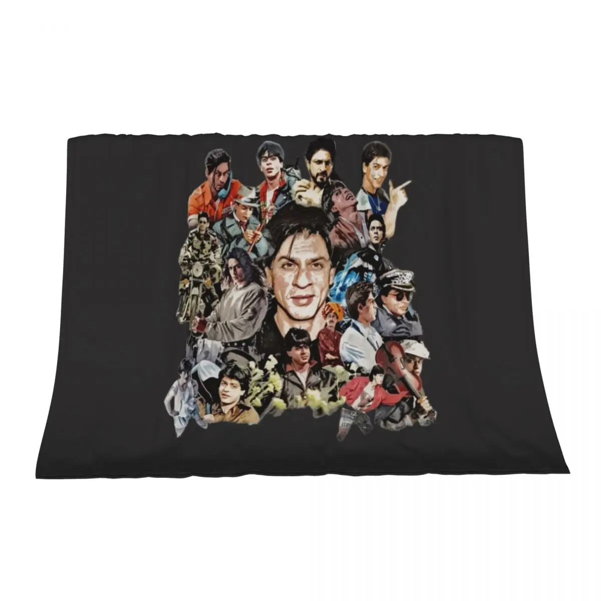 

Shahrukh Khan movies Classic Throw Blanket Bed Fashionable Soft Plush Plaid bed plaid Blankets