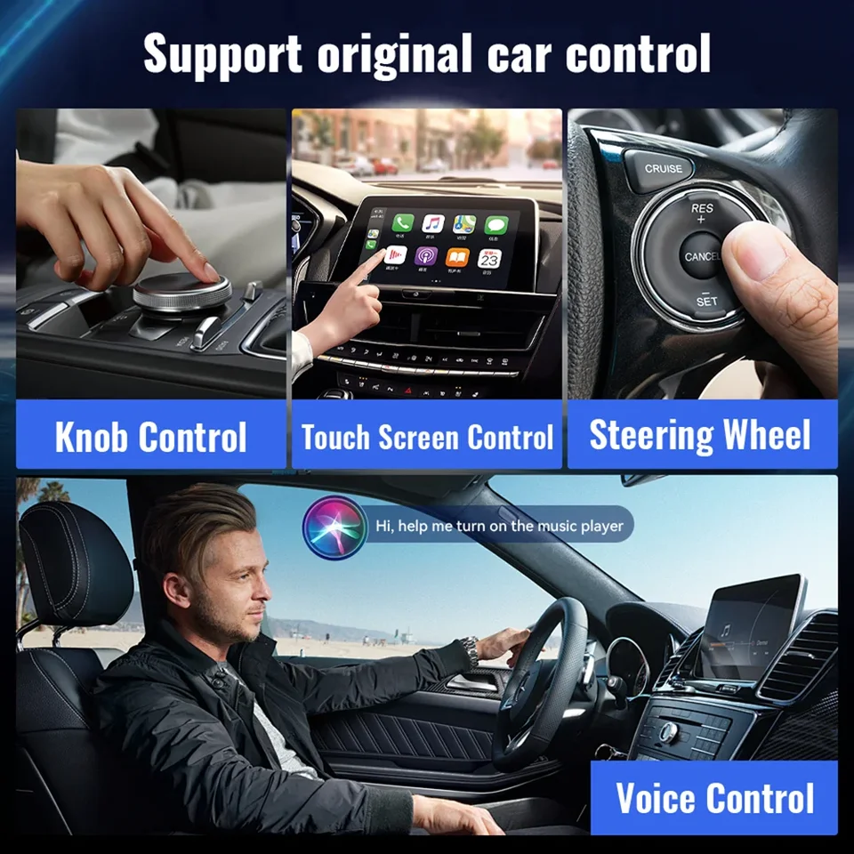 Android 15 CarPlay AI Box Plug & Play Netflix YouTube Car