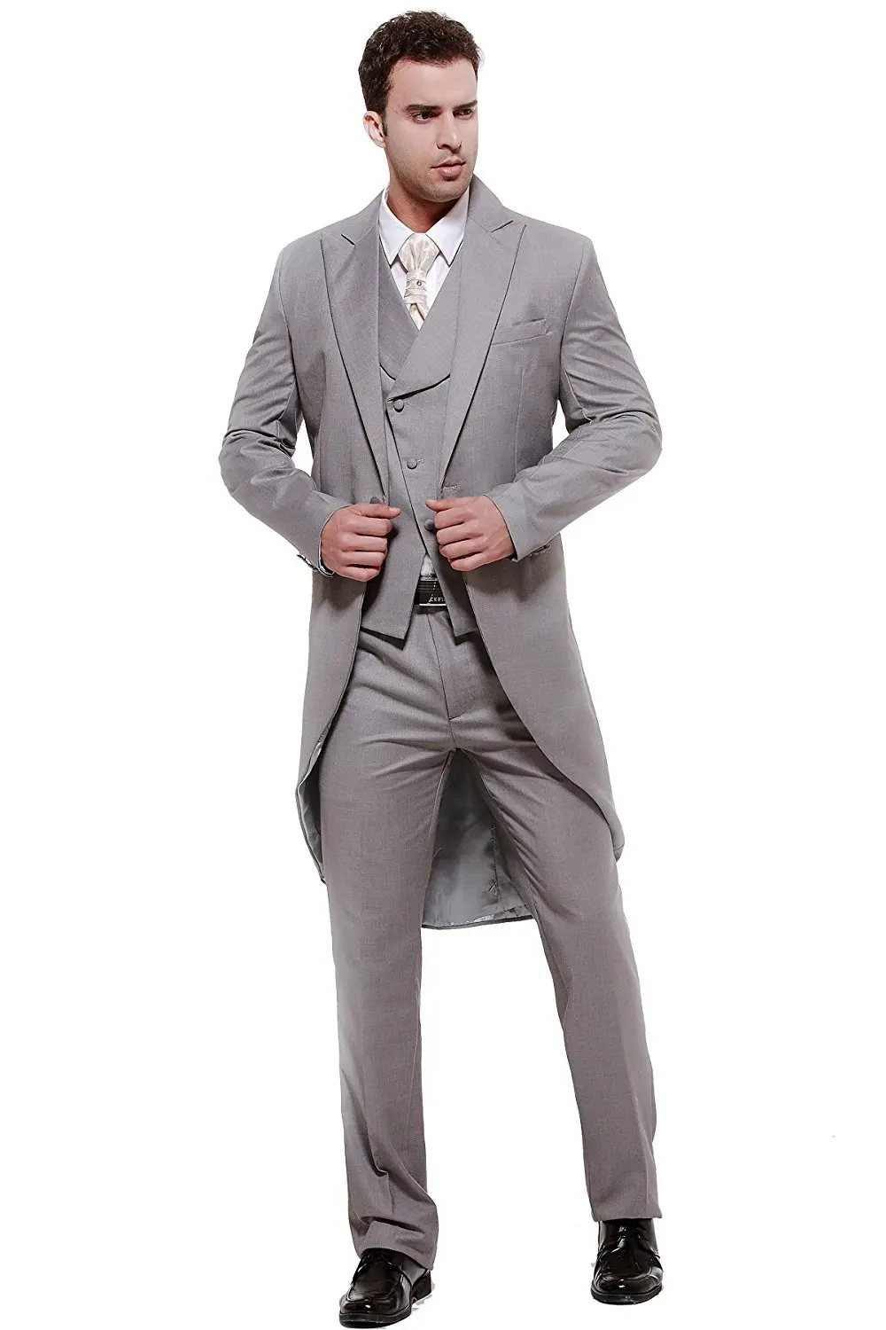 

Men's Tailcoat Slim Fit 3 Pieces Suit Dinner Jacket Swallow-Tailed Tuxedos