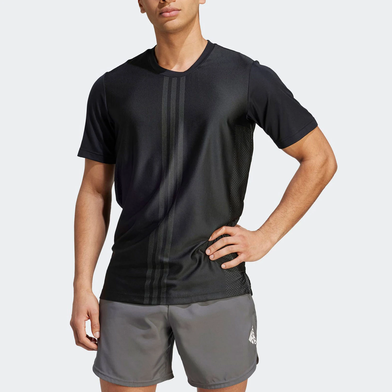 Camiseta de entrenamiento de gimnasia transpirable para hombre de verano genuino Adidas HZ3072